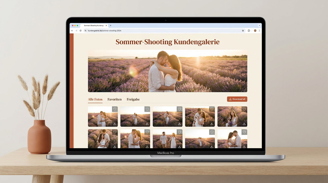 SEFODO Kundengalerie im Browser — Beispielansicht für Kunden